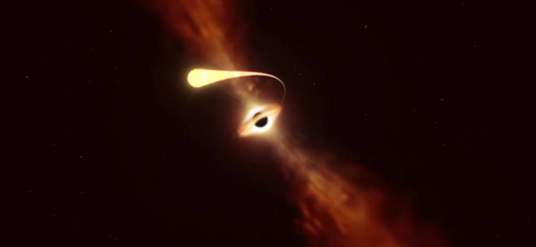 Czarna dziura z sąsiedniej galaktyki pożera towarzyszącą jej gwiazdę