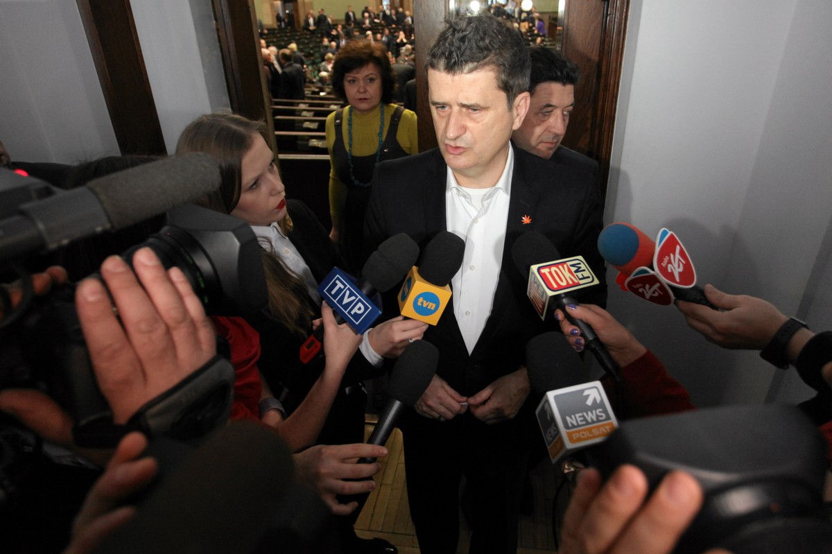 janusz palikot po posiedzeniu klubu Ruchu Palikota ws. Wandy Nowickiej