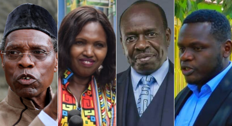 Nakuru Senator aspirants: Koigi Wamwere, Tabitha Keroche, John Mututho and Mike Weche