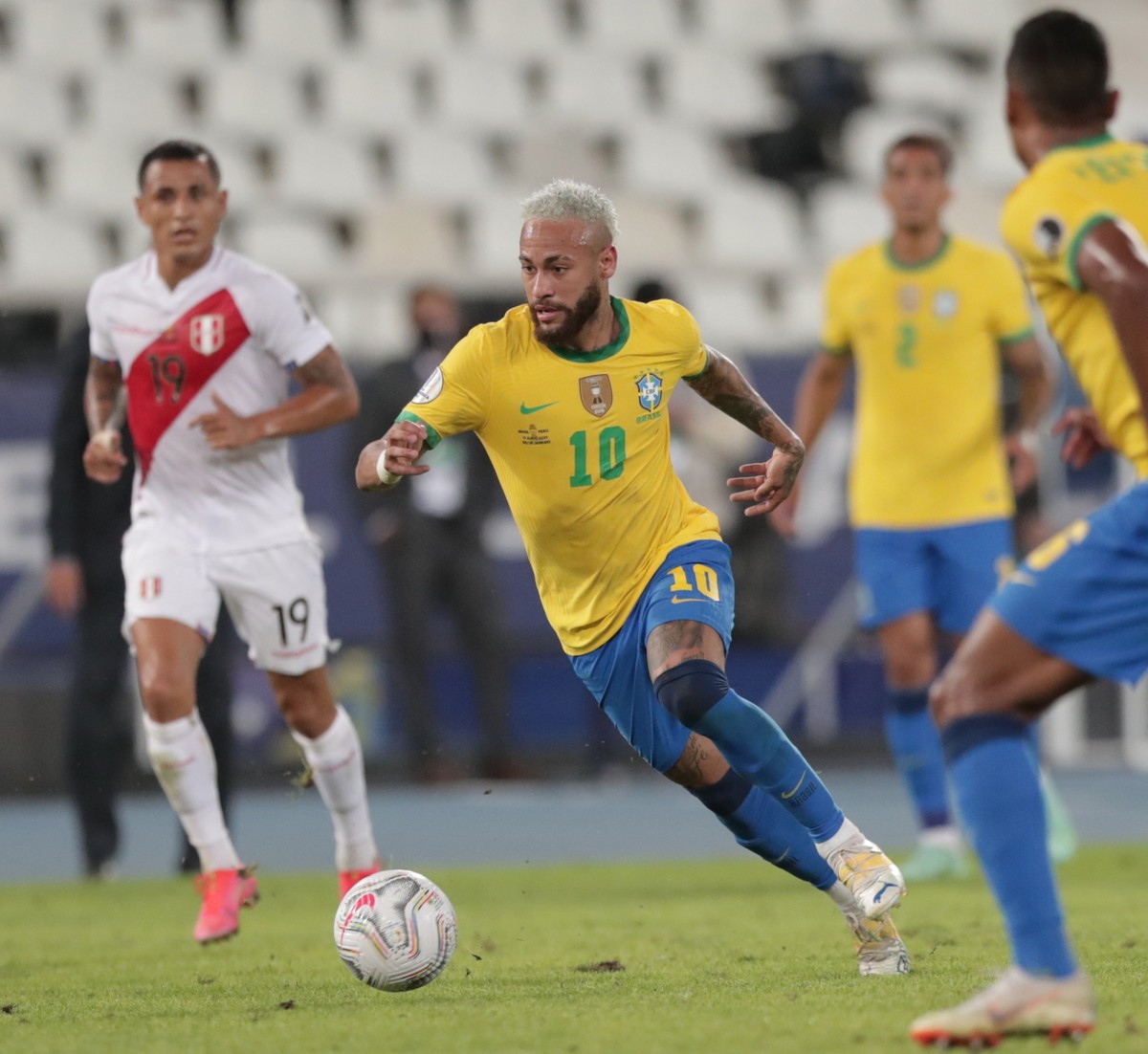Neymar w trakcie meczu z Peru