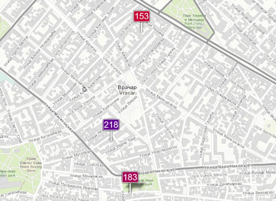 Kvalitet vazduha na Vračaru