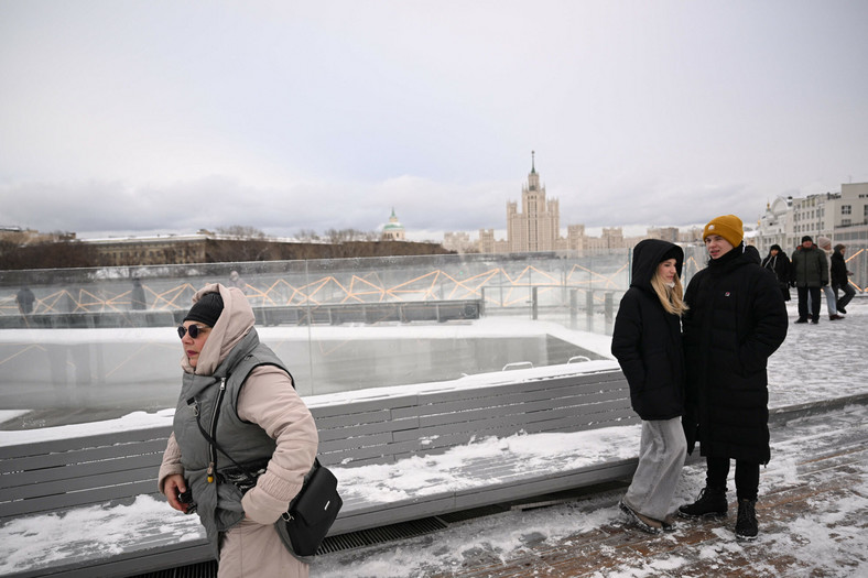 Rosjanie w centrum Moskwy, 11 stycznia 2024 r.