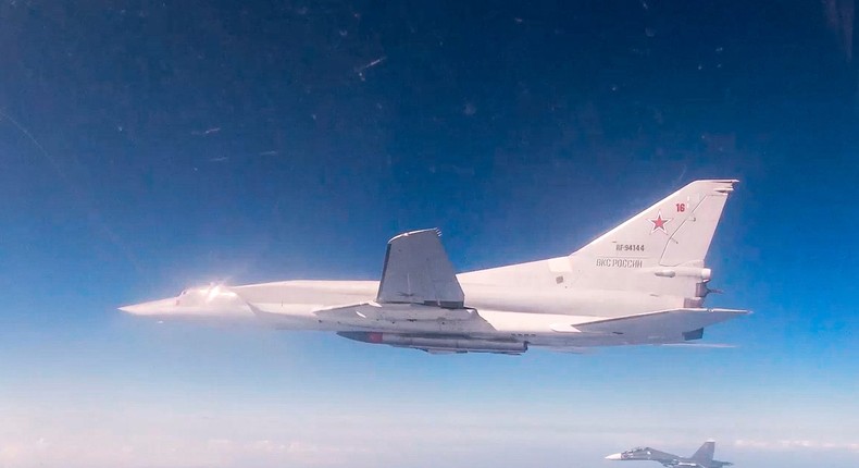 A Tu-22M3 bomber.Russian Defense Ministry Press Service via AP, File