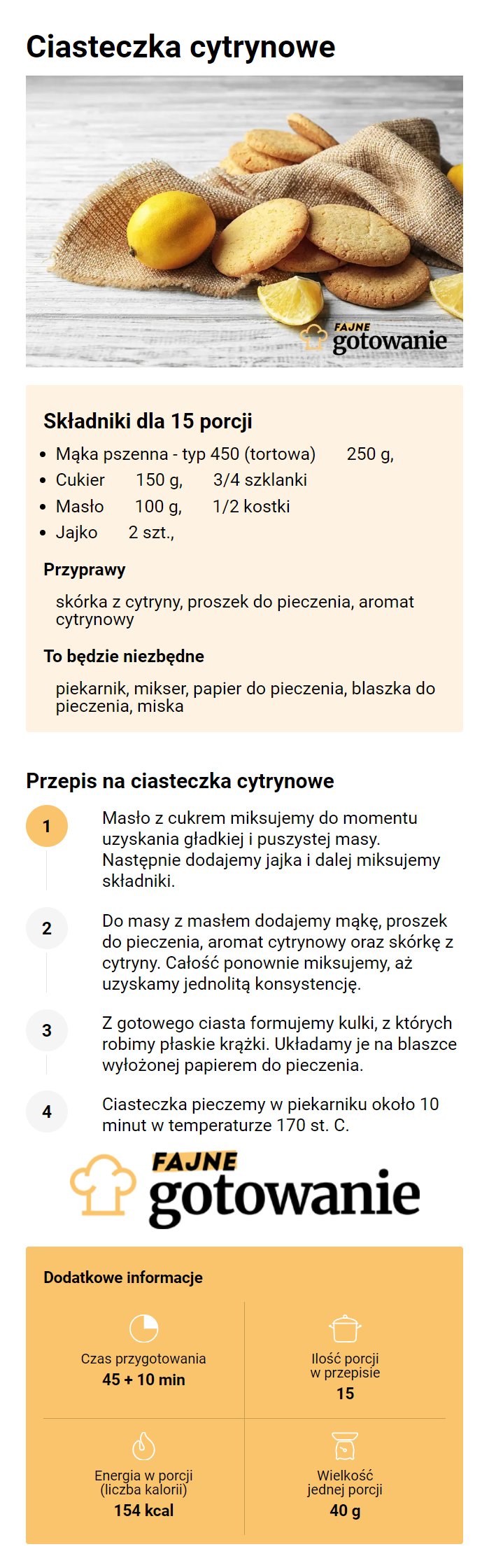 Ciasteczka cytrynowe