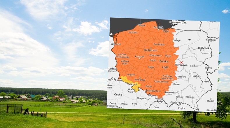 Polskę atakuje następna fala upałów (mapa: IMGW)