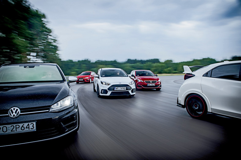 Focus RS vs 308 GTi vs Leon Cupra 290 vs Golf R vs Civic Type R