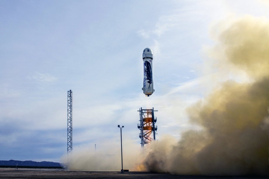 Test lądowania rakiety New Shepard od Blue Origin