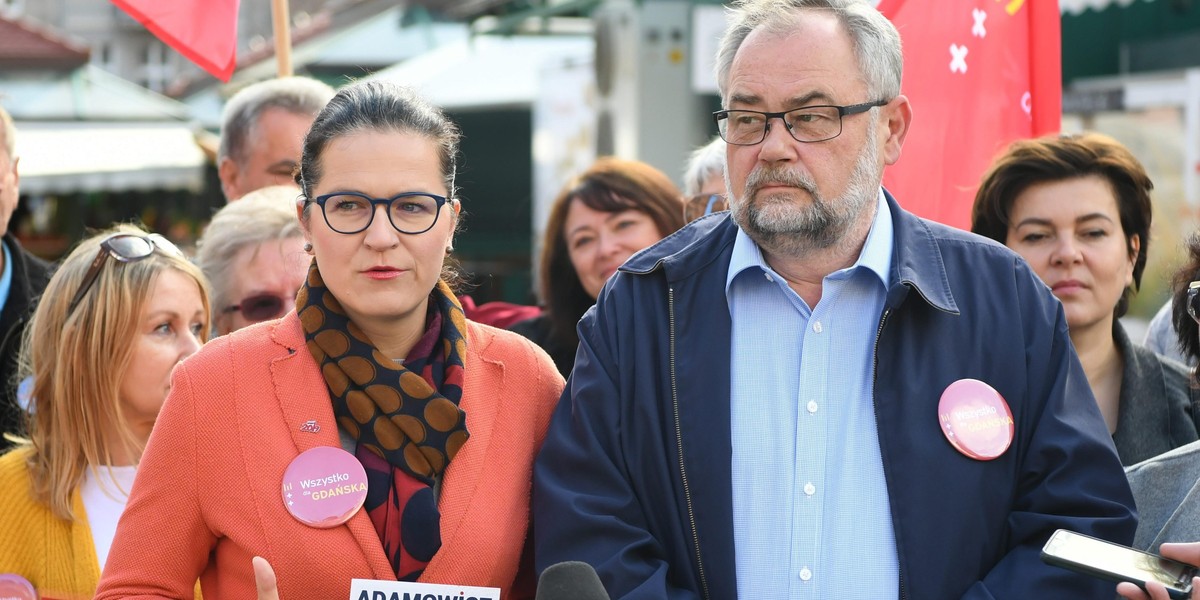 Aleksandra Dulkiewicz i Piotr Adamowicz