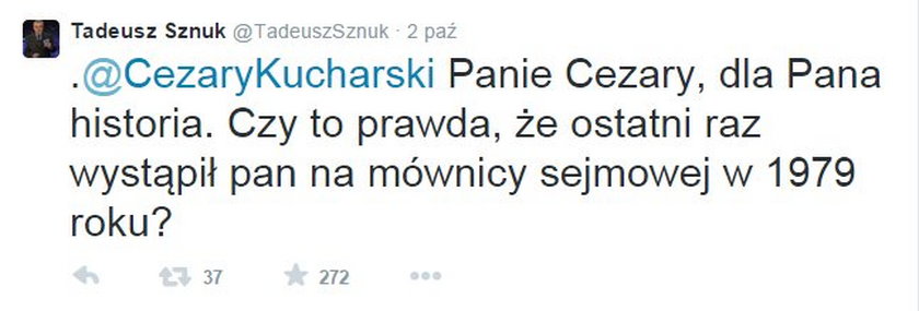 Tadeusz Sznuk na Twitterze