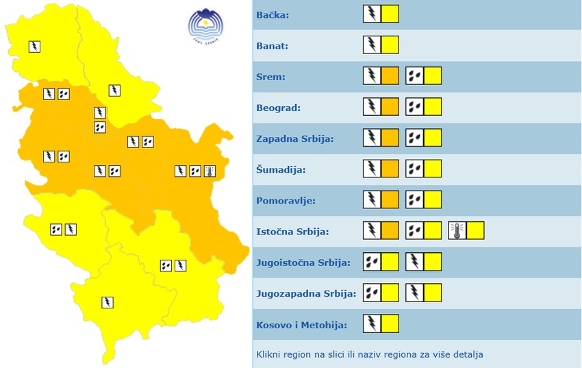 Meteoalarm 23. jun