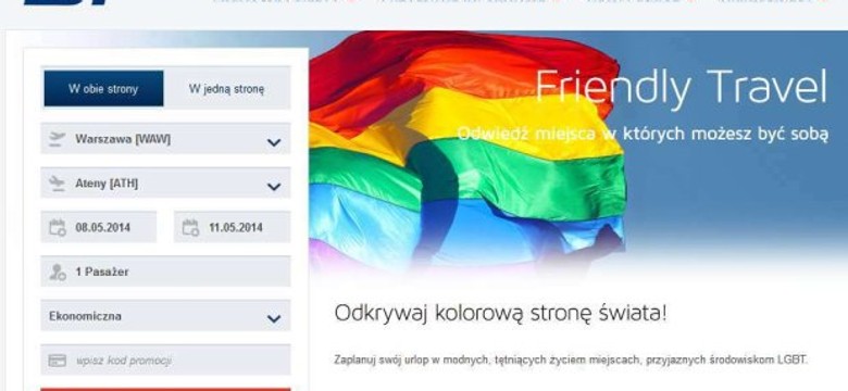 Tęczowa promocja. PLL LOT zapraszają do podróży geje i lesbijki