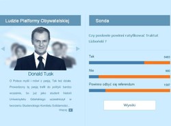 Licznik wiary w cuda na stronie Platformy