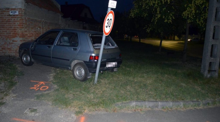 A baleset helyszíne / Fotó : police.hu