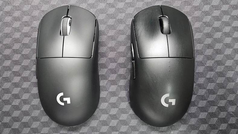 Logitech G Pro X Superlight 2 (po lewej) i Logitech G Pro Wireless (po prawej)