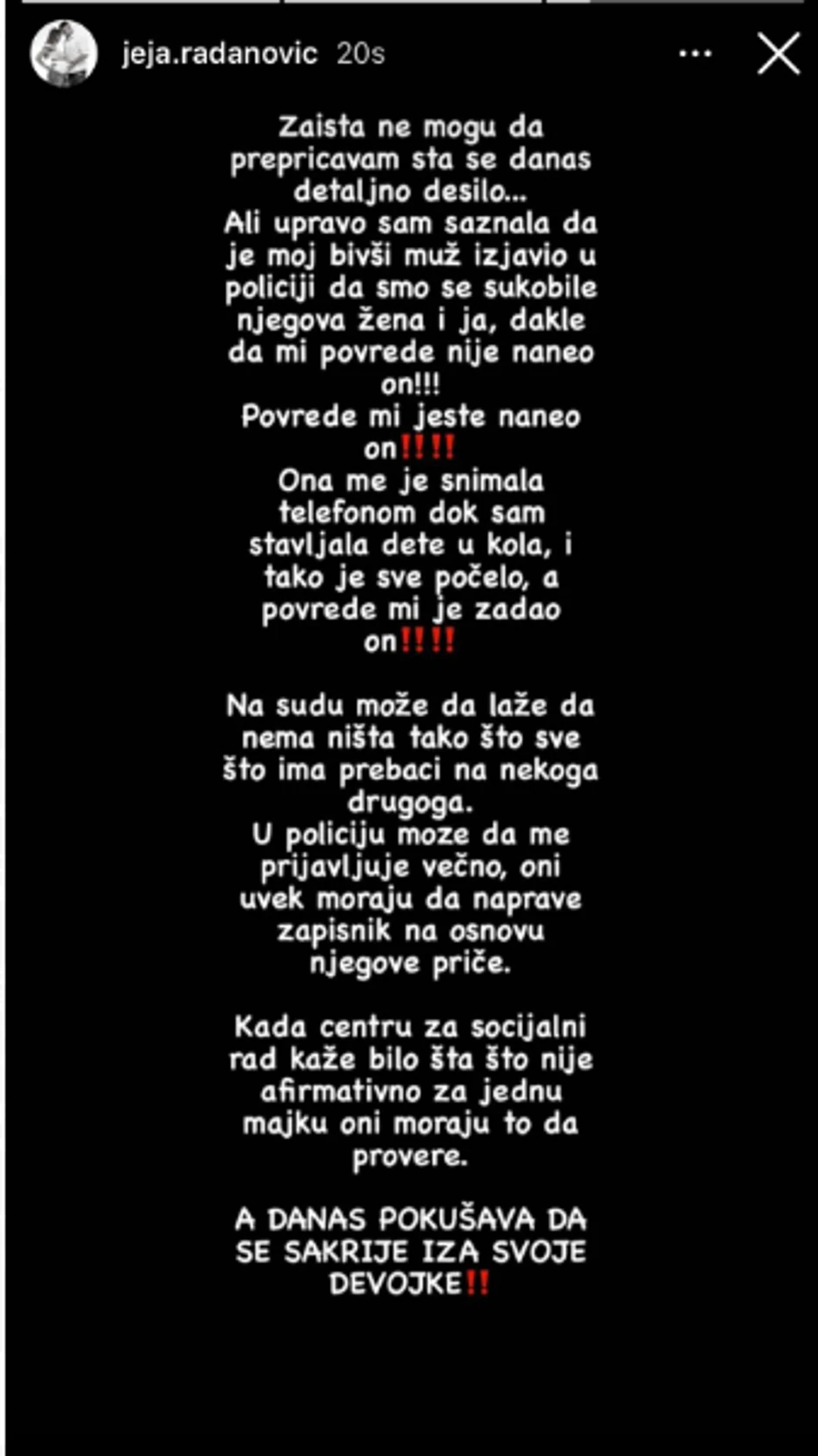 Jelena Đuričanin o nasilju koje je pretrpela