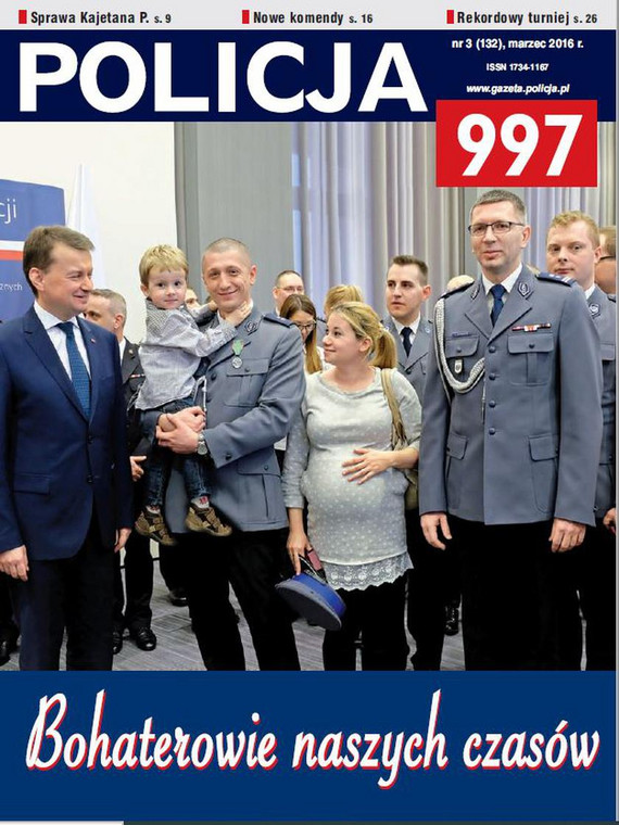 Okładka magazynu "Policja 997".
