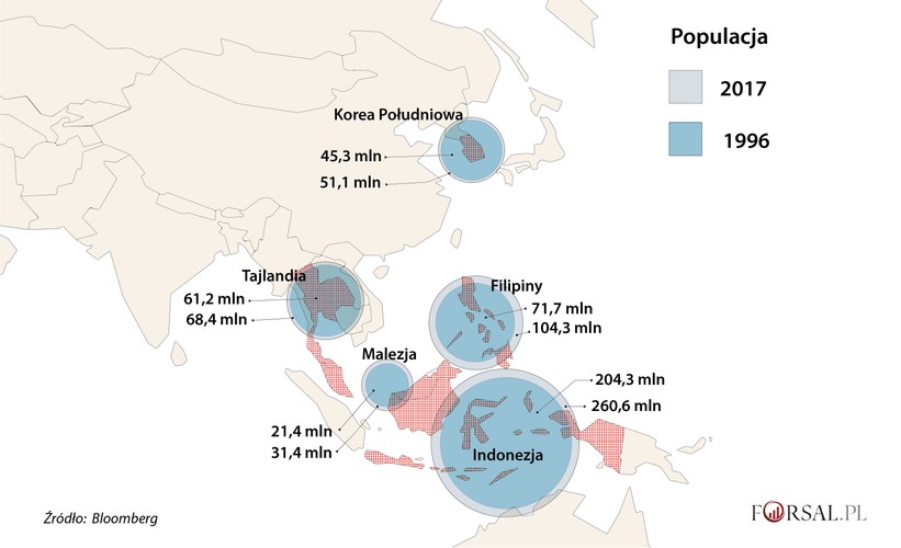 Wysoki przyrost naturalny w krajach Azji sprzyja rozwojowi gospodarki. Tym bardziej, że wiele azjatyckich rynków stopniowo zmniejszało ich zależność od eksportu i stało się bardziej zależne od rosnącej konsumpcji. Młode społeczności w takich krajach jak Filipiny czy Indonezja tworzą „dywidendę demograficzną”, która w oczywisty sposób wpływa na rozwój gospodarczy tych państw.