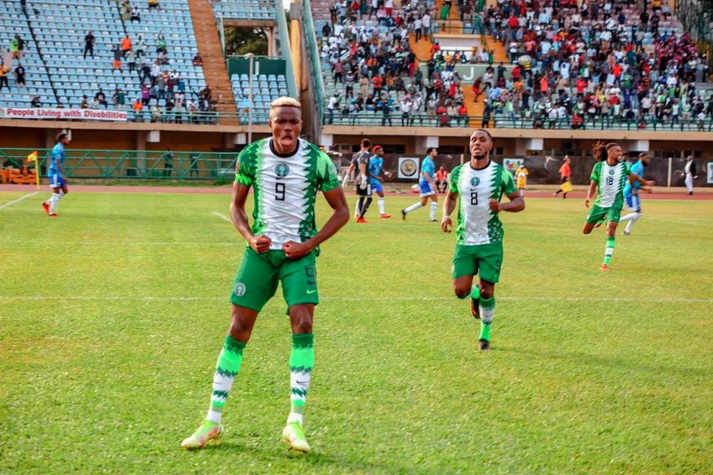 Victor Osimhen a marqué son quatrième but du tour de qualification pour inspirer à nouveau les Super Eagles contre le Cap-Vert.