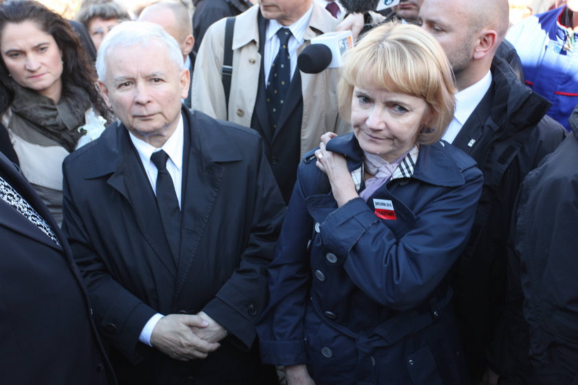 Jarosław Kaczyński i Jolanta Szczypińska