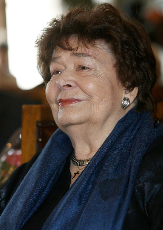 Danuta Michałowska w 2008 r. podczas uroczystości wręczenia jej tytułu Honorowego Obywatela Stołecznego Królewskiego Miasta Krakowa.