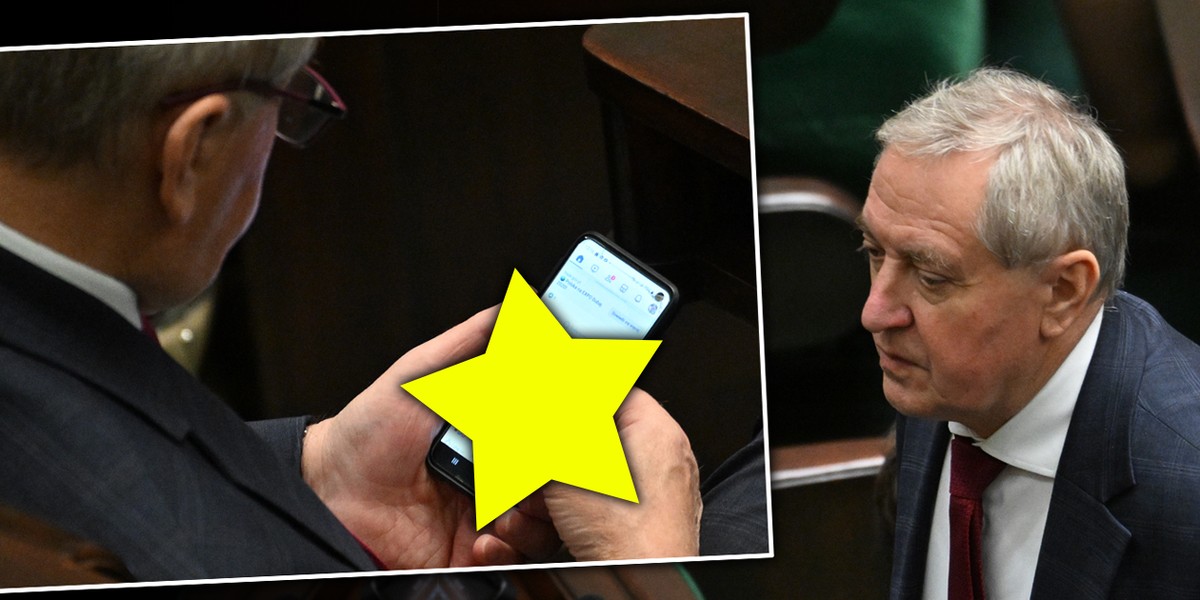 Były wicepremier PiS Henryk Kowalczyk przyłapany. Wiemy, co przeglądał w telefonie.