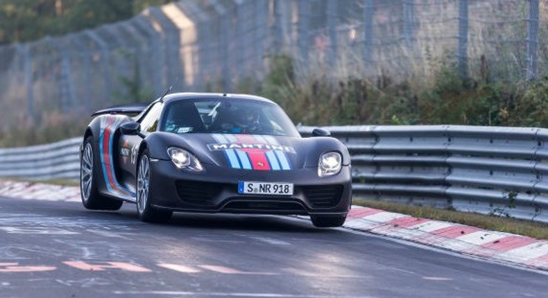 The Porsche 918 Spyder on a lap round the legendary Nurburgring track