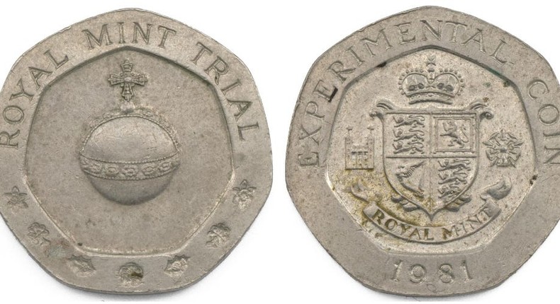 The ultra-rare 25p coin looks very similar to the ordinary UK 20p piece.RWB Auctions