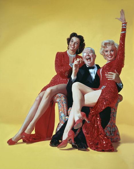 Charles Coburn, Jane Russell i Marilyn Monroe w filmie "Mężczyźni wolą blondynki"