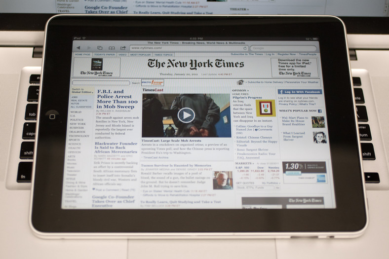 New York Times na iPadzie
