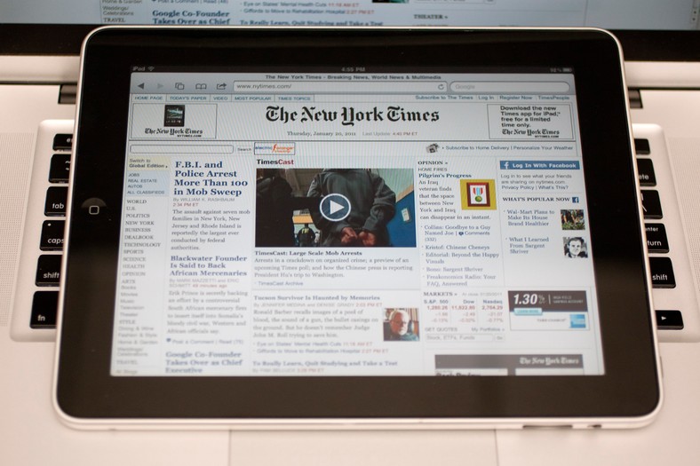 New York Times na iPadzie