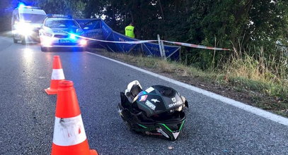 Tragiczny wypadek pod Słupskiem. Nawet kask motocyklisty nie wytrzymał uderzenia