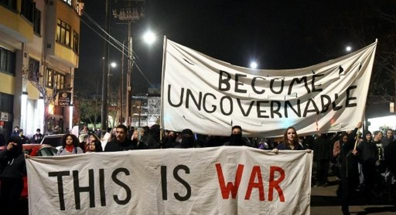 Violent protests erupted at the University of California at Berkeley Wednesday over the scheduled appearance of a controversial editor of the conservative news website Breitbart