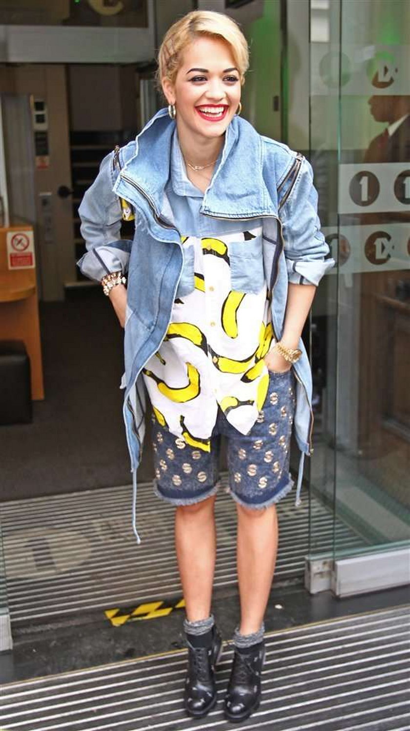 Rita Ora styl - buty 2 w 1 pantofle wysokie obcasy