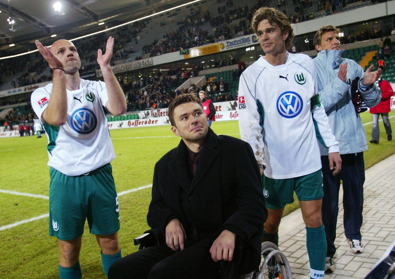 Krzysztof Nowak podczas meczu benefisowego (styczeń 2003 r.)