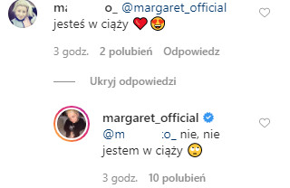 Margaret na Instagramie