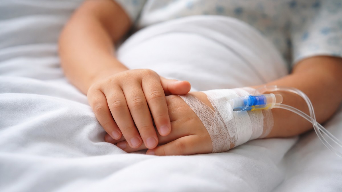 Bolesna devojčica - ilustracija