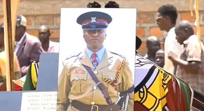 The funeral service for Police Inspector Walter Nyankieya