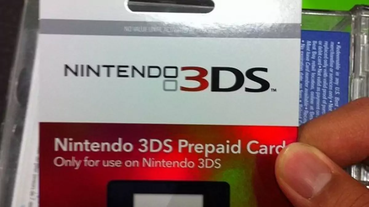 Nintendo wprowadza karty prepaid do 3DS-a
