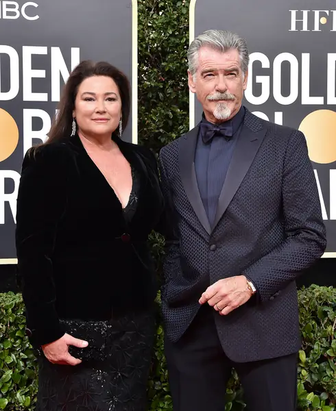 Pierce Brosnan z żoną w 2020 r. Fot. Axelle/Bauer-Griffin/FilmMagic