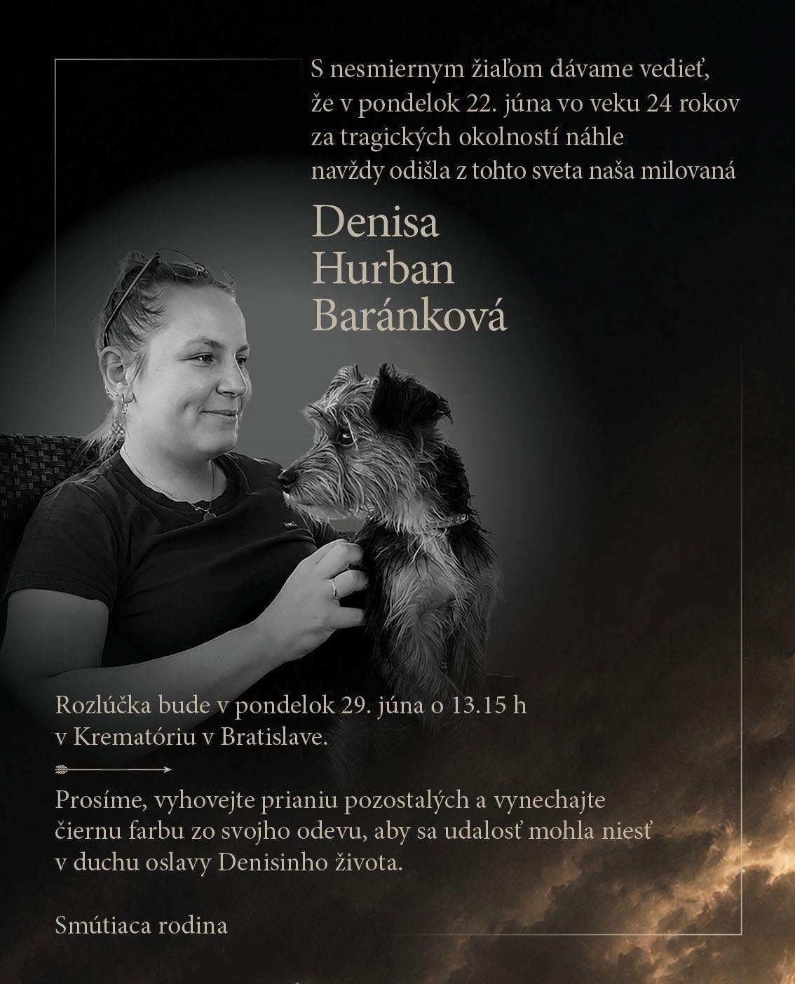 Posledné rozlúčka sa uskutoční v pondelok 29. júna.