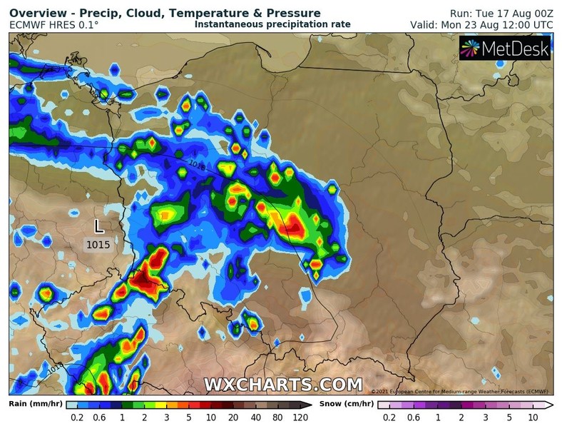 Od poniedziałku wrócą prawdopodobnie opady i burze