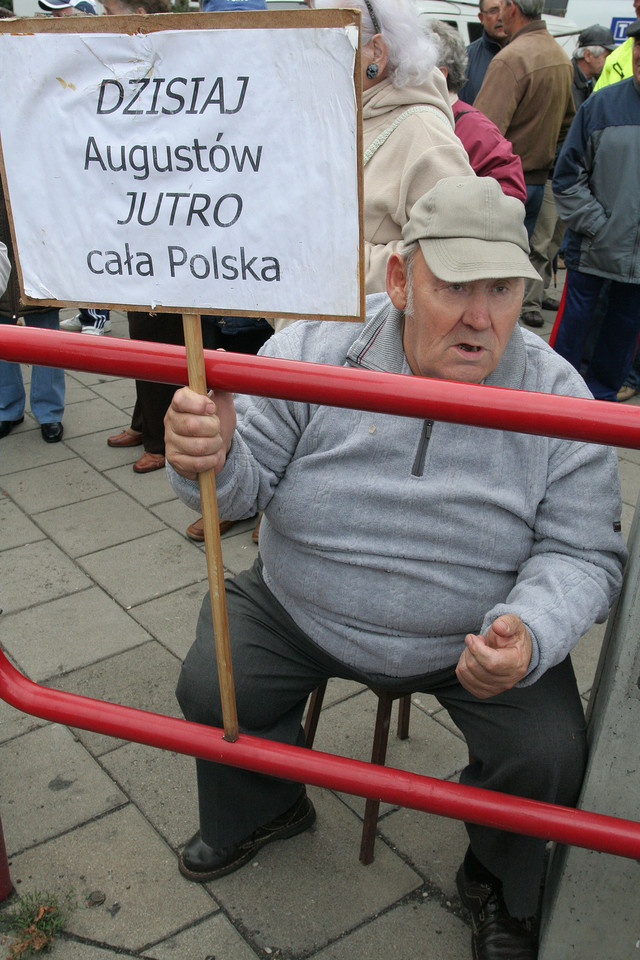 AUGUSTÓW PROTEST OBWODNICA