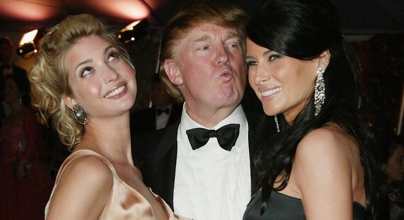 Ivanka Trump, Donald Trump, and Melania Trump at the Met Gala.Evan Agostini/Getty Images
