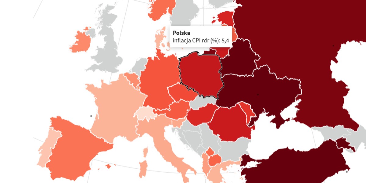 Jedną z przyczyn inflacji wyższej niż w innych krajach Europy może być proporcjonalnie większy dodruk pieniądza. Prezes Glapiński wskazuje jednak na czynniki globalne, niezależne od polityki RPP.