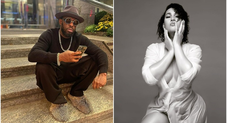 Nigerian music star Timaya and Nollywood actress Caroline Danjuma [Instagram/TimayaTimaya] [Instagram/HRMCarolyn]