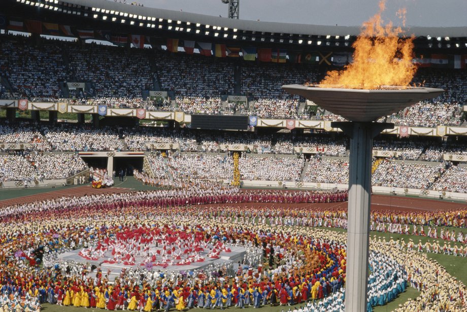 Seul, 1988 rok: Pokaz taneczny w trakcie inauguracji igrzysk olimpijskich