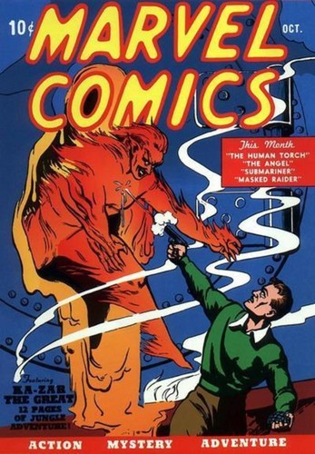 <b>Marvel Comics #1 – $367,000 </b>
<br>Wydany w 1939 roku pierwszy komiks Marvela.