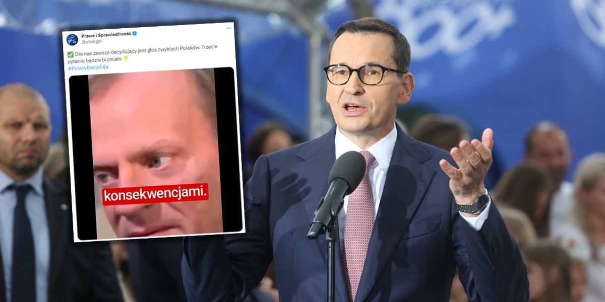 Premier Mateusz Morawiecki ogłosił trzecie pytanie w referendum i przy okazji mocno zaatakował Donalda Tuska.