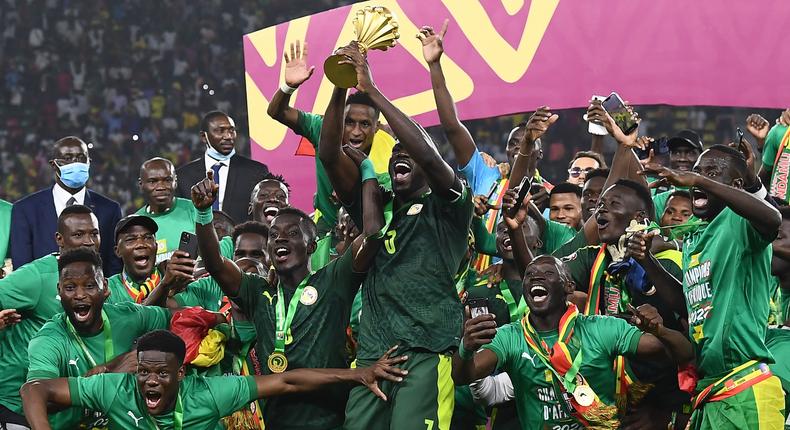 Le Senegal a remporte la premiere Coupe d'Afrique des Nations de son histoire en battant aux tirs au but l'Egypte 0-0, 4-2 tab (4)