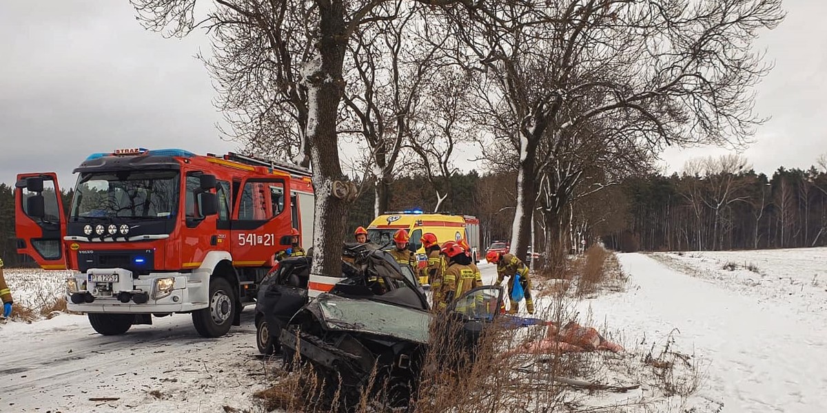 Koszmarny wypadek pod Ostrzeszowem.